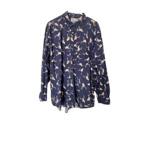 Columbia Buck 100% Cotton Button Down, XL Blue